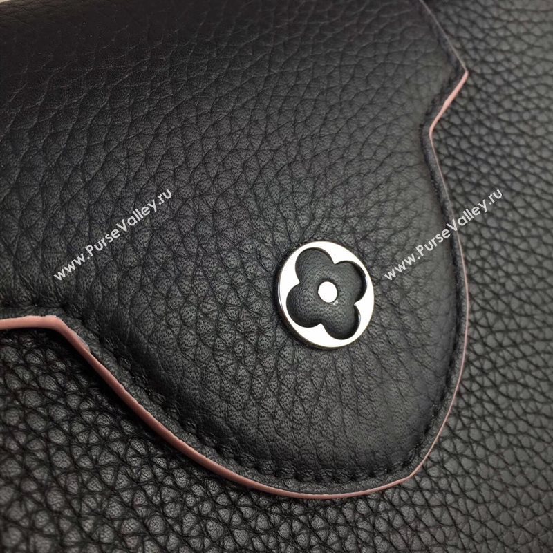 LV Louis Vuitton Capucines PM Bag Real Leather Handbag M94716 Black with Pink 6837