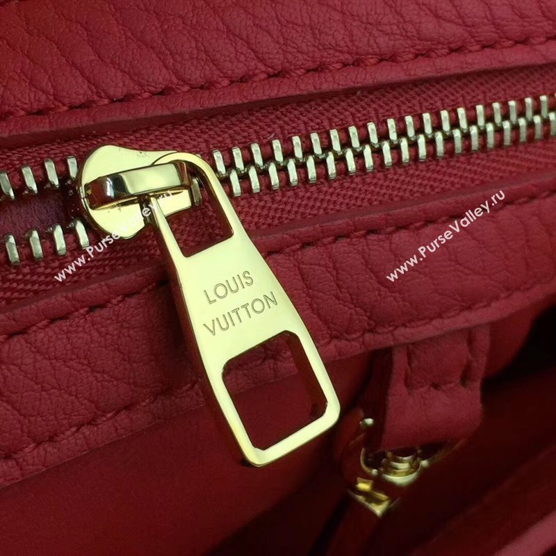 LV Louis Vuitton Capucines PM Bag Real Leather Handbag M51081 Rose 6839