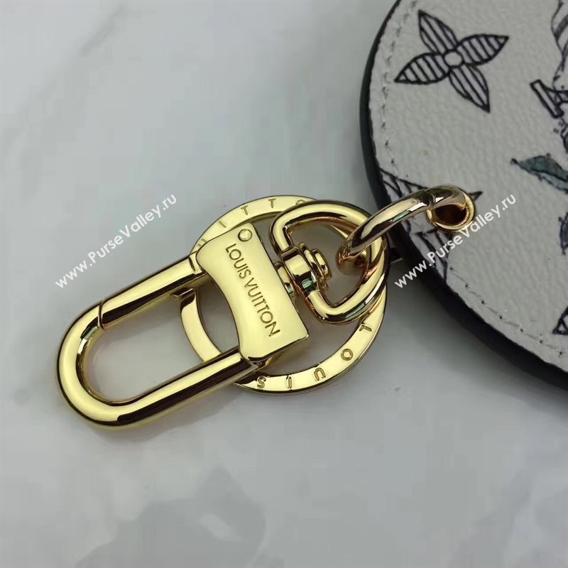 Louis Vuitton LV Animal Bag Charm and Key Holder White Cow 6940