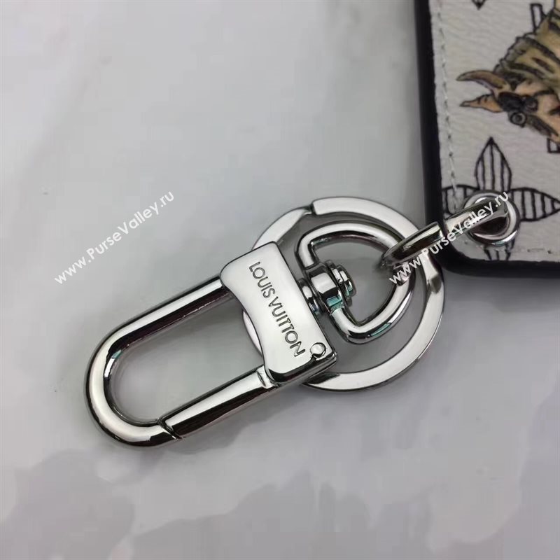 Louis Vuitton LV Square Animal Bag Charm and Key Holder White Horse 6942