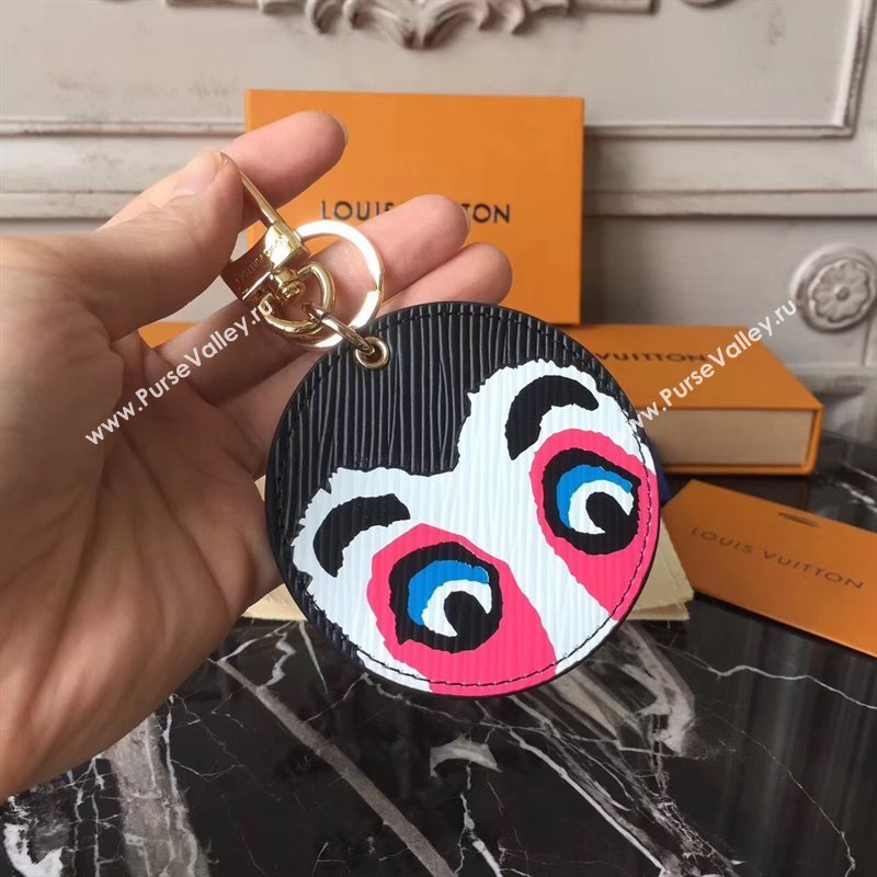 Louis Vuitton LV Illustre Kabuki Mask Bag Charm and Key Holder 6946