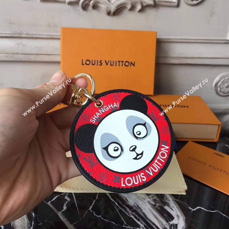 Louis Vuitton LV Illustre Panda Bag Charm and Key Holder Red 6947