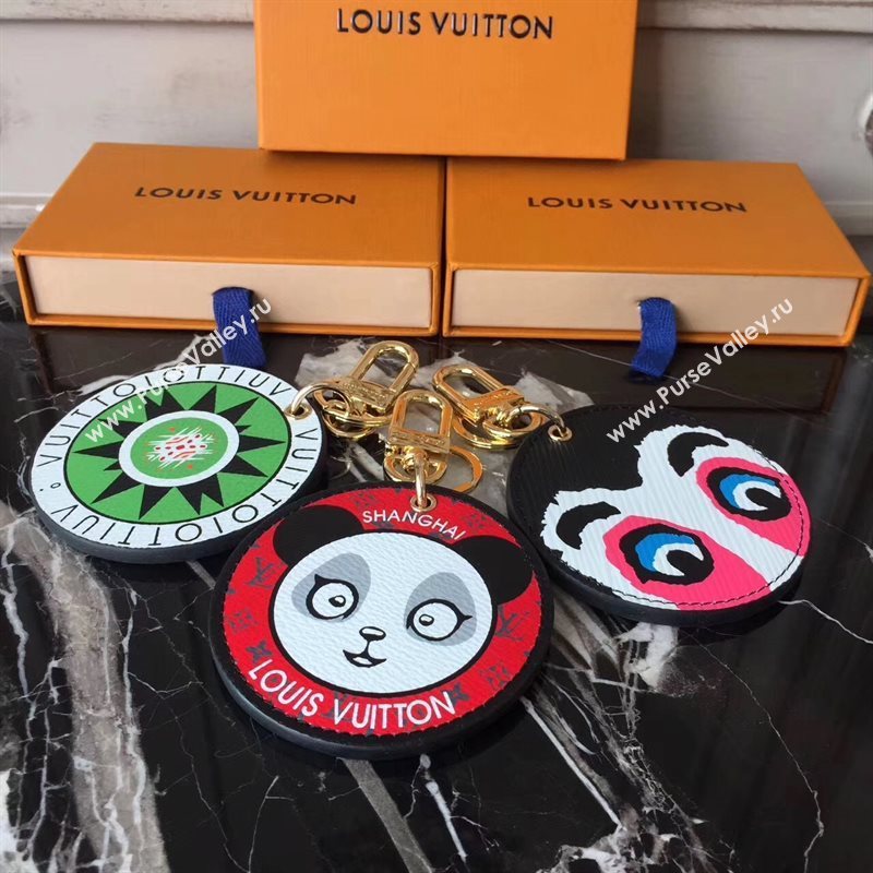 Louis Vuitton LV Illustre Panda Bag Charm and Key Holder Red 6947