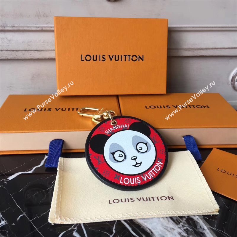Louis Vuitton LV Illustre Panda Bag Charm and Key Holder Red 6947