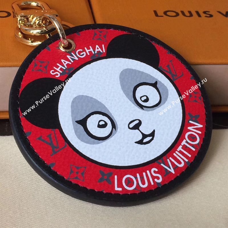 Louis Vuitton LV Illustre Panda Bag Charm and Key Holder Red 6947
