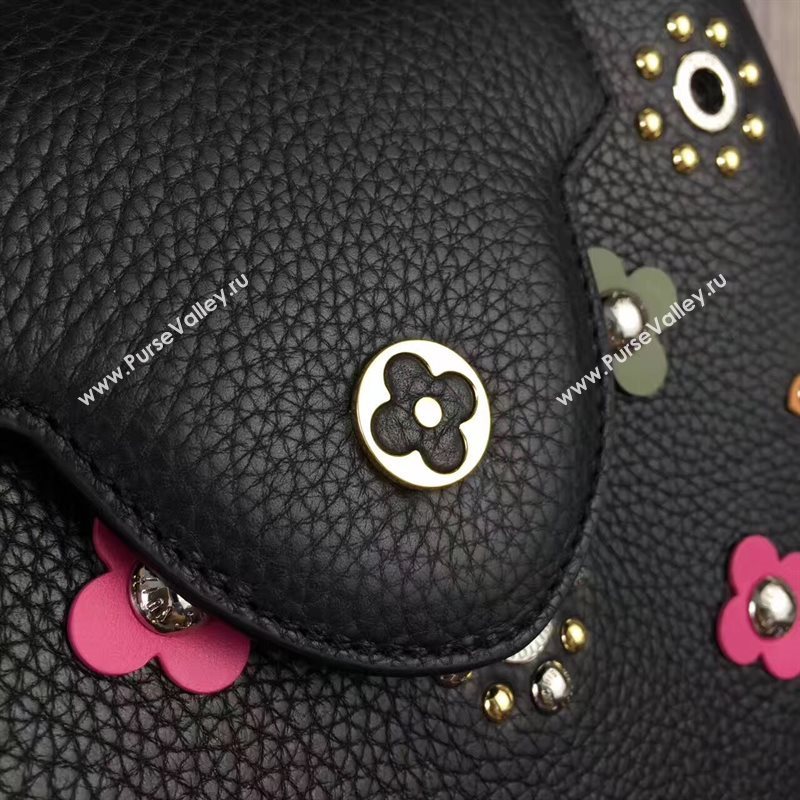Louis Vuitton LV Capucines PM Mechanical Flowers Handbag Monogram Bag Black M54311 6953