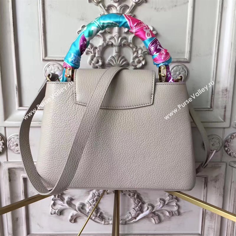 Louis Vuitton LV Capucines PM Mechanical Flowers Handbag Monogram Bag Gray M54311 6954