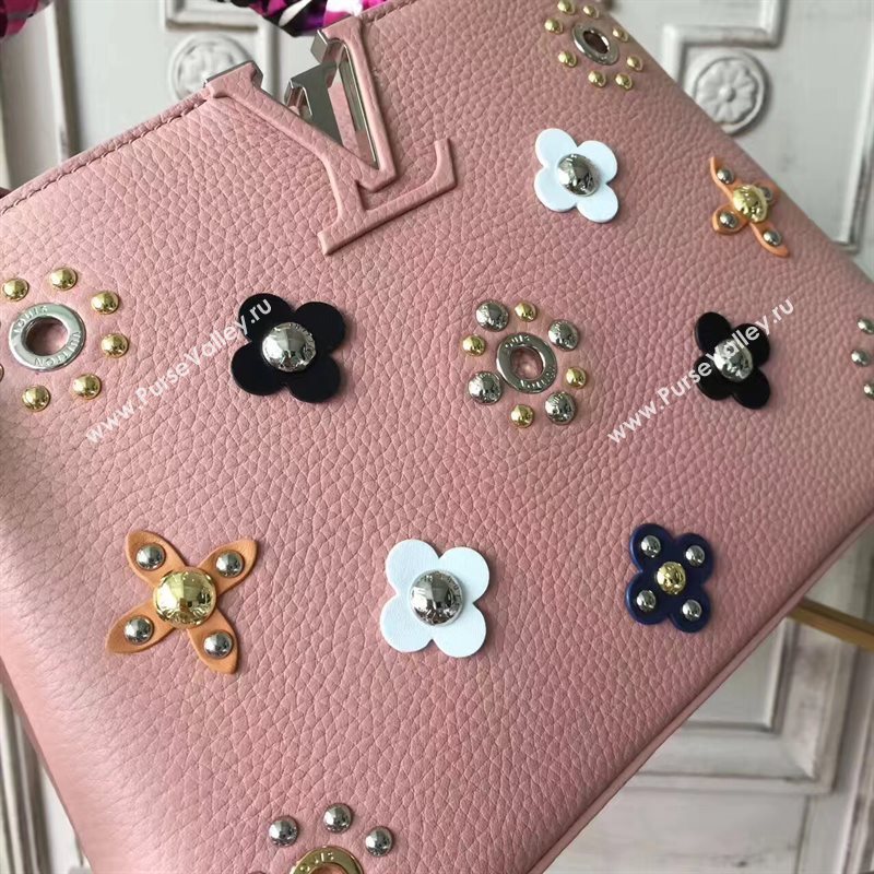 Louis Vuitton LV Capucines BB Mechanical Flowers Handbag Monogram Bag Pink M54310 6955