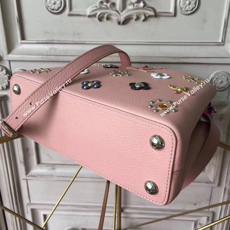 Louis Vuitton LV Capucines BB Mechanical Flowers Handbag Monogram Bag Pink M54310 6955