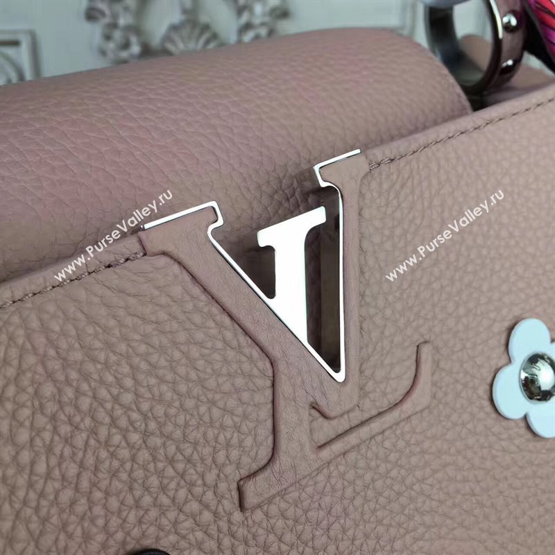 Louis Vuitton LV Capucines PM Mechanical Flowers Handbag Monogram Bag Pink M54311 6956