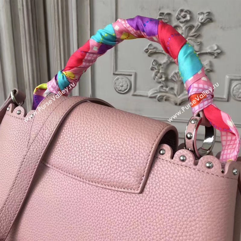 Louis Vuitton LV Capucines BB Handbag Real Leather Shoulder Bag Pink M54565 6958