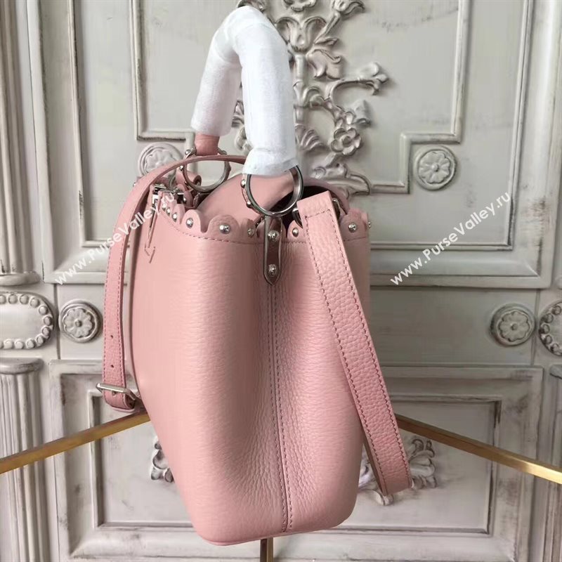 Louis Vuitton LV Capucines BB Handbag Real Leather Shoulder Bag Pink M54565 6958