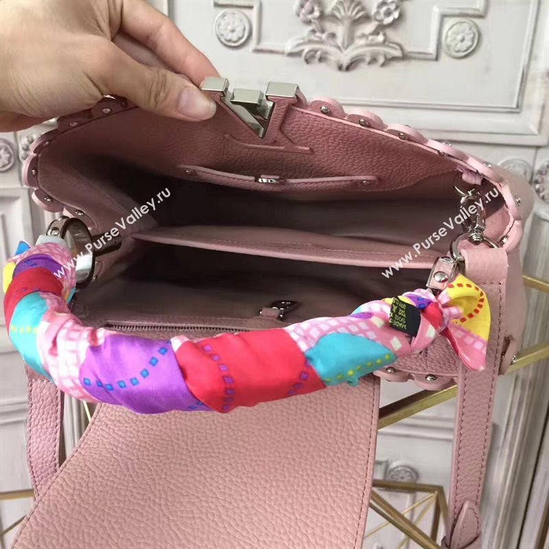 Louis Vuitton LV Capucines BB Handbag Real Leather Shoulder Bag Pink M54565 6958