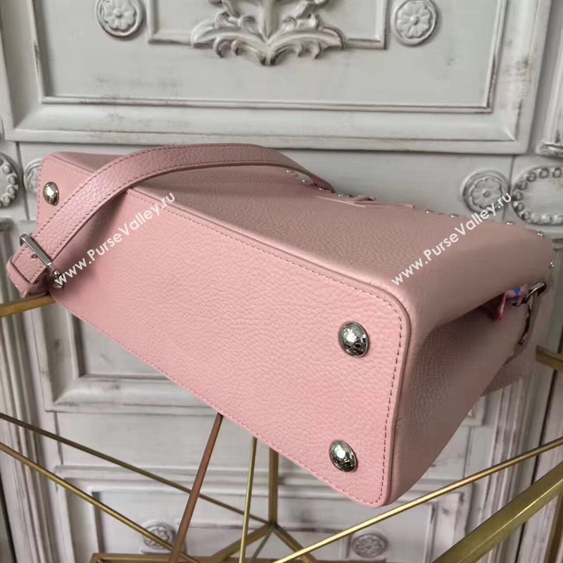 Louis Vuitton LV Capucines BB Handbag Real Leather Shoulder Bag Pink M54565 6958