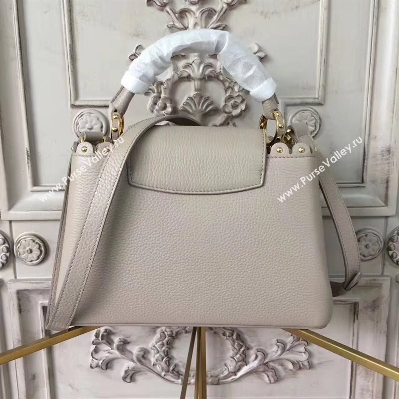 Louis Vuitton LV Capucines PM Handbag Real Leather Shoulder Bag Khaki M54565 6960