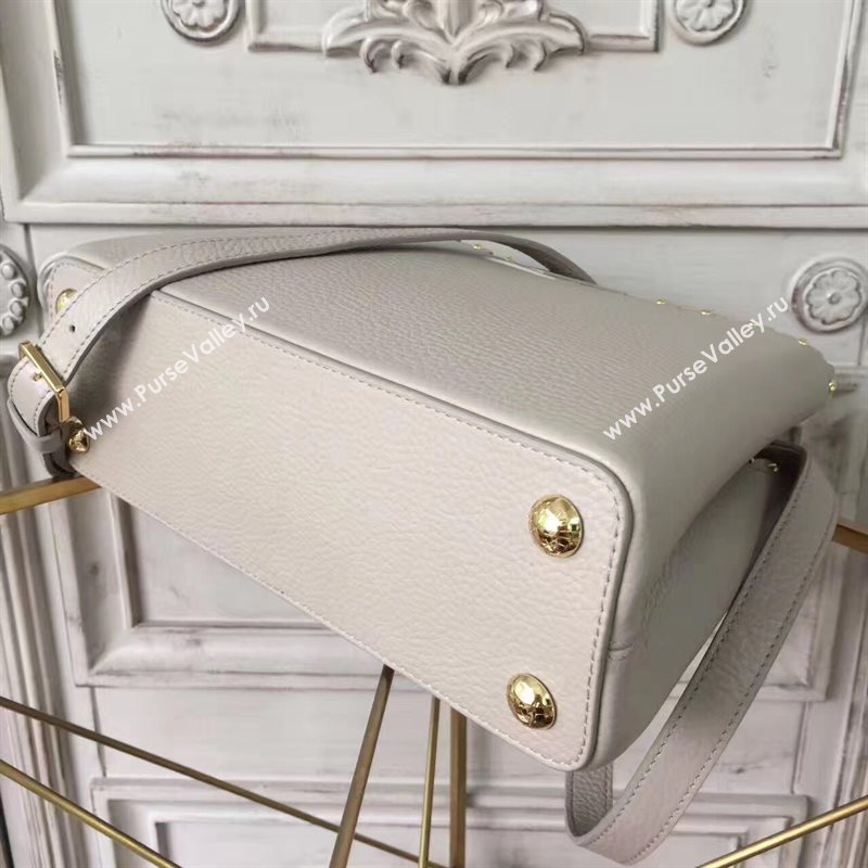 Louis Vuitton LV Capucines PM Handbag Real Leather Shoulder Bag Khaki M54565 6960