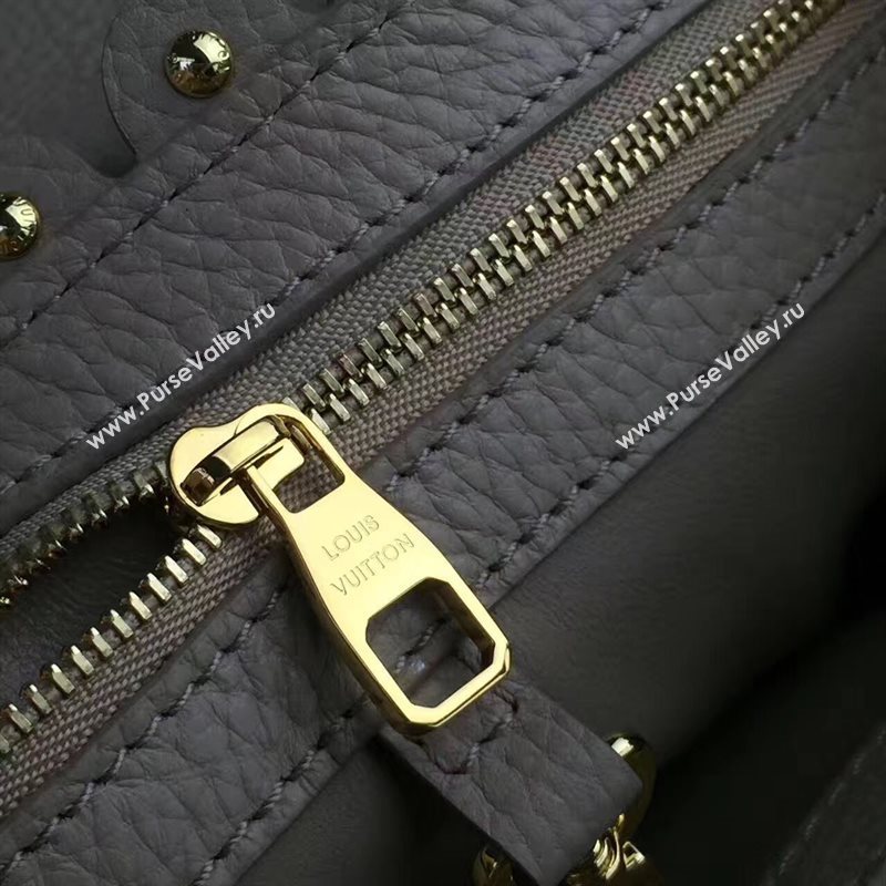 Louis Vuitton LV Capucines PM Handbag Real Leather Shoulder Bag Khaki M54565 6960