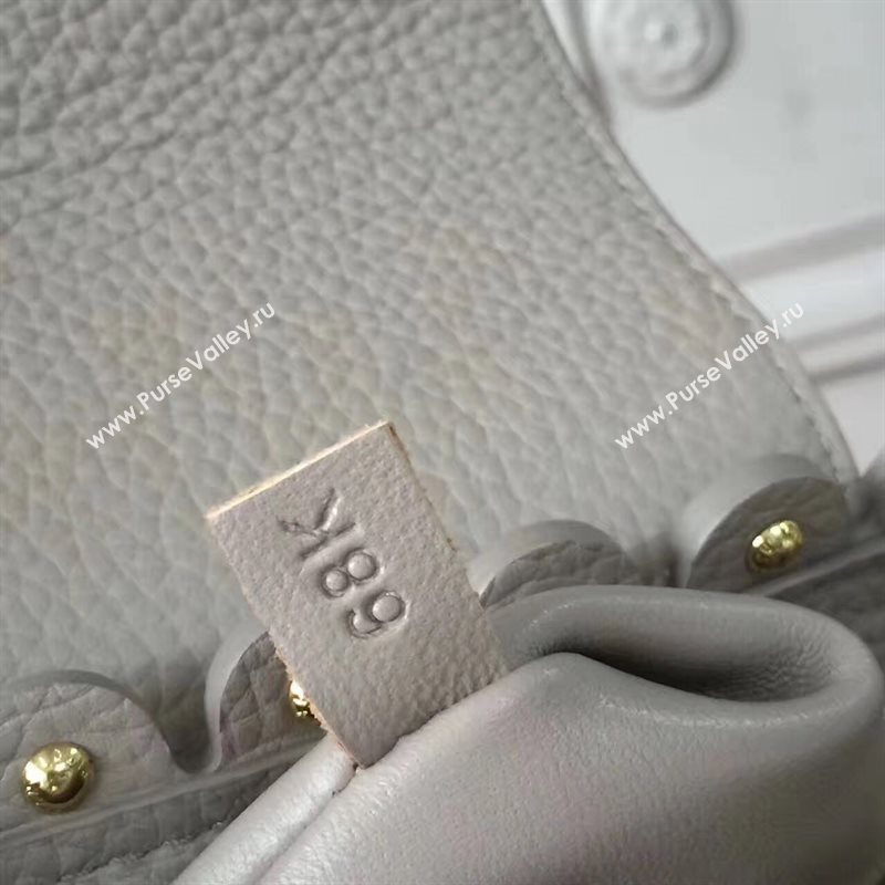 Louis Vuitton LV Capucines PM Handbag Real Leather Shoulder Bag Khaki M54565 6960