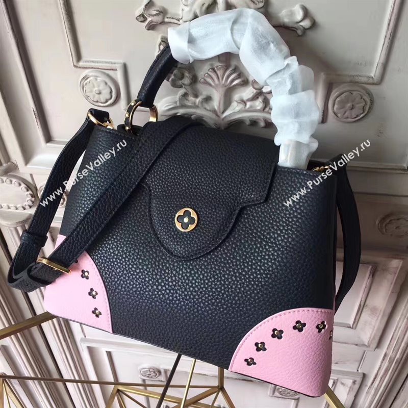 M54582 Louis Vuitton LV Capucines PM Handbag Real Leather Shoulder Bag Black 6961