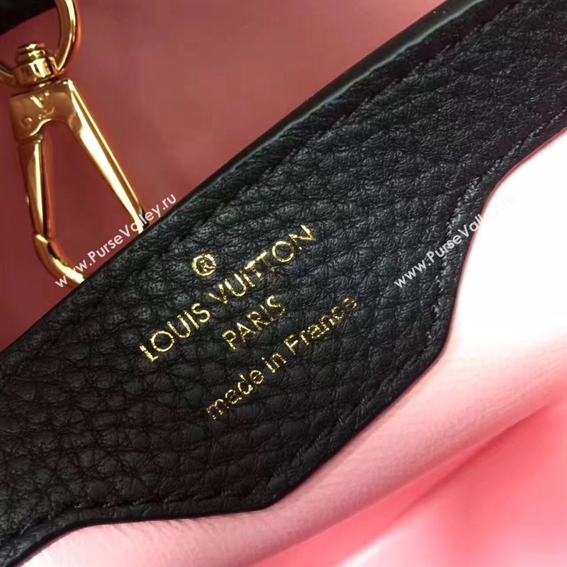 M54582 Louis Vuitton LV Capucines PM Handbag Real Leather Shoulder Bag Black 6961