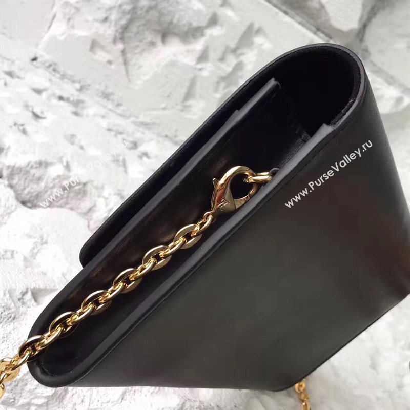 Louis Vuitton LV Chain Louise GM Handbag Real Leather Shoulder Bag Black M51631 6963