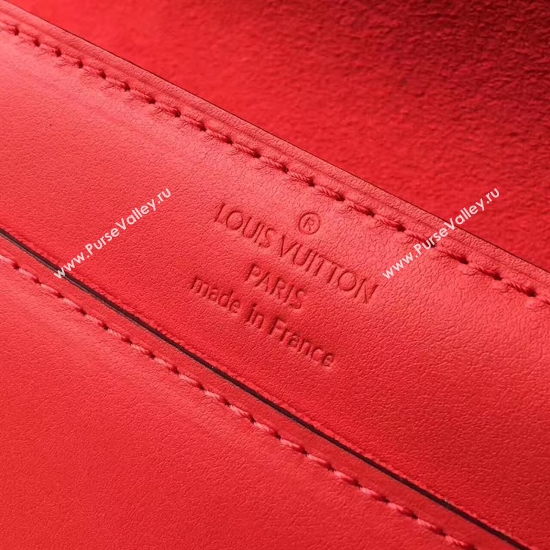 Louis Vuitton LV Chain Louise GM Handbag Real Leather Shoulder Bag Red M51631 6964