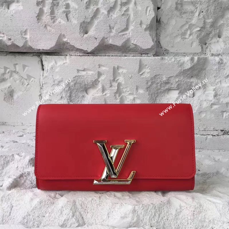Louis Vuitton LV Capucines Clutch Evenning Bag Real Leather Handbag Red M42036 6967