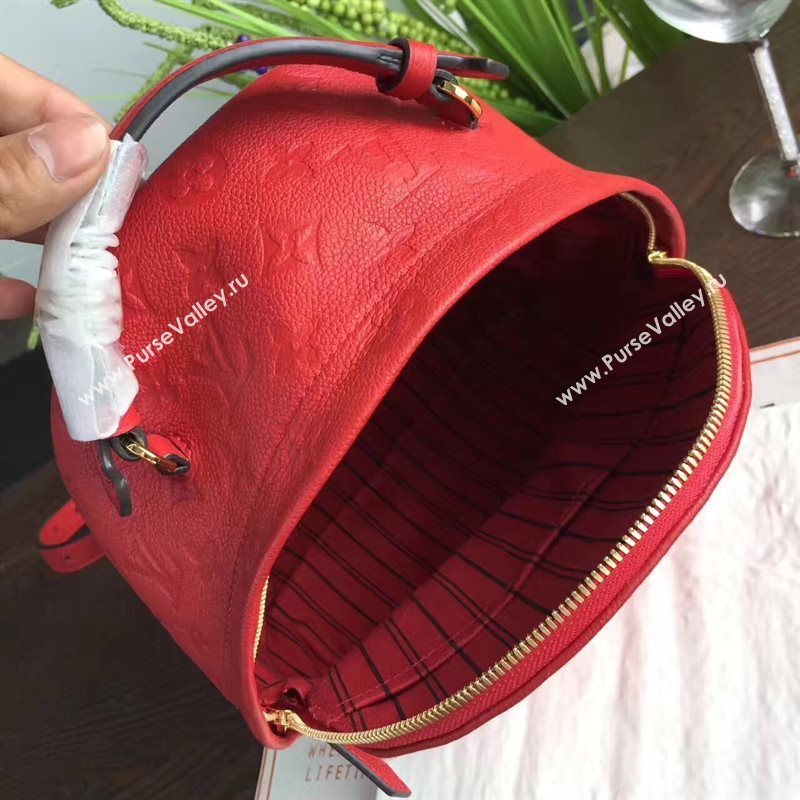 Louis Vuitton LV Sorbonne Backpack Real Leather Handbag Bag Red M44015 6969