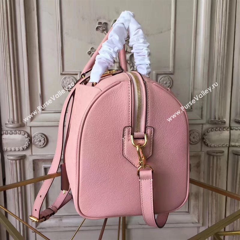 Louis Vuitton LV Speedy 30 Real Leather Handbag Monogram Bag Pink M42406 6972