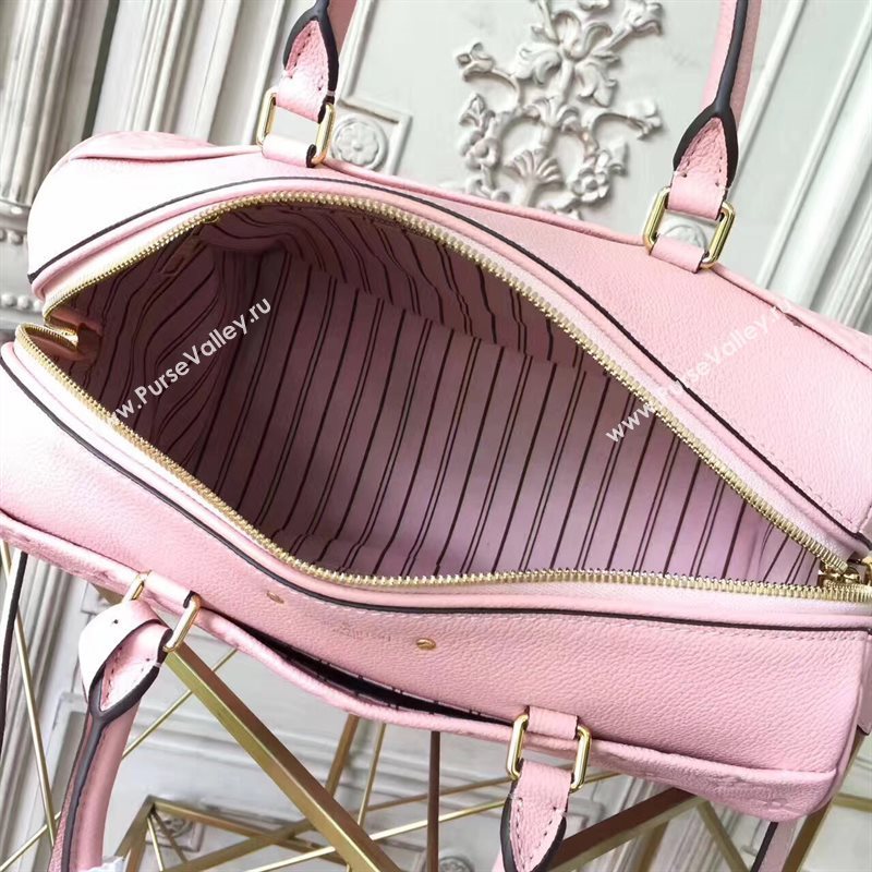 Louis Vuitton LV Speedy 30 Real Leather Handbag Monogram Bag Pink M42406 6972