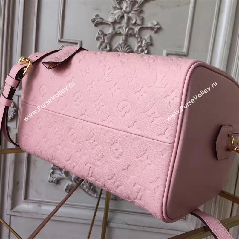 Louis Vuitton LV Speedy 30 Real Leather Handbag Monogram Bag Pink M42406 6972