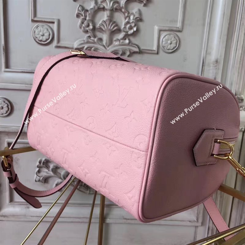 Louis Vuitton LV Speedy 25 Real Leather Handbag Monogram Bag Pink M44069 6973