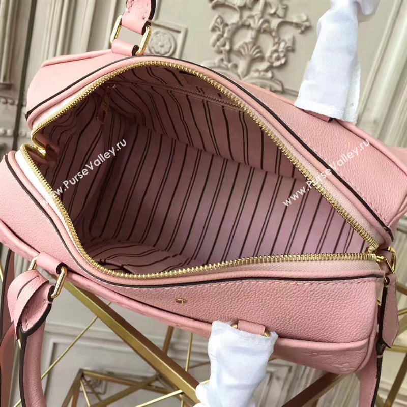 Louis Vuitton LV Speedy 25 Real Leather Handbag Monogram Bag Pink M44069 6973