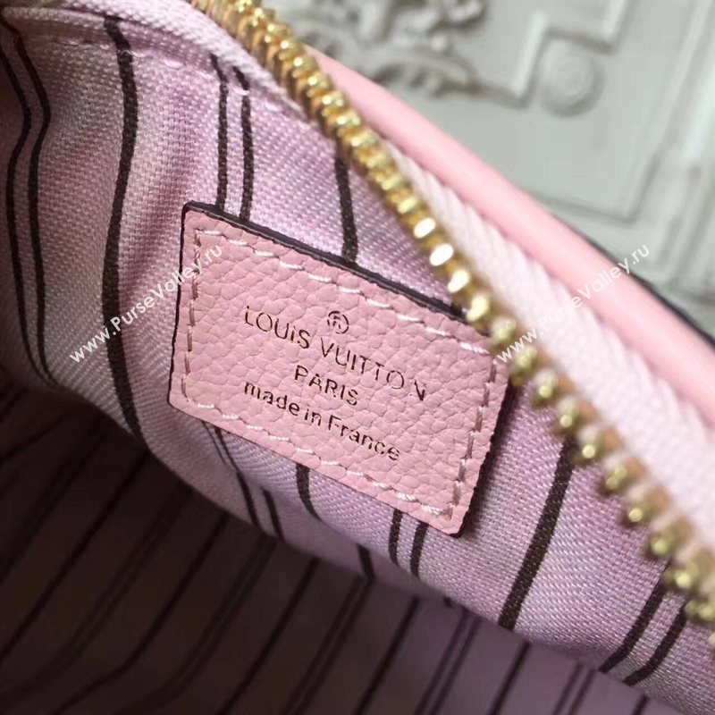 Louis Vuitton LV Speedy 20 Real Leather Handbag Monogram Bag Pink M42394 6974