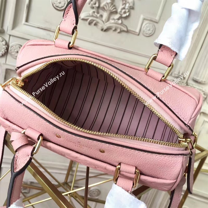 Louis Vuitton LV Speedy 20 Real Leather Handbag Monogram Bag Pink M42394 6974