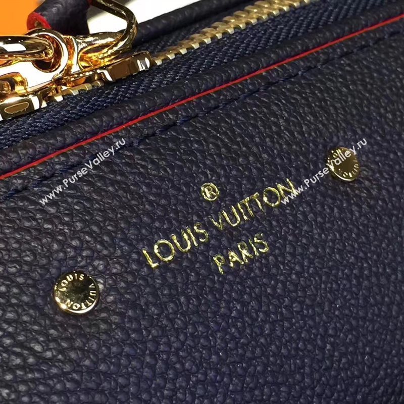 Louis Vuitton LV Speedy 30 Real Leather Handbag Monogram Bag Navy M43503 6975