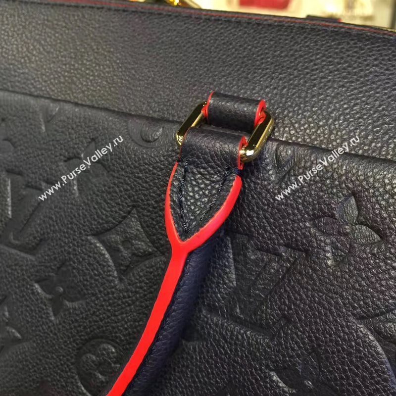 Louis Vuitton LV Speedy 25 Real Leather Handbag Monogram Bag Navy M43501 6976