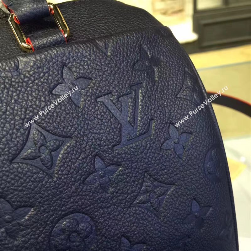 Louis Vuitton LV Speedy 25 Real Leather Handbag Monogram Bag Navy M43501 6976
