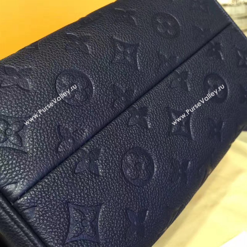 Louis Vuitton LV Speedy 20 Real Leather Handbag Monogram Bag Navy M42394 6977