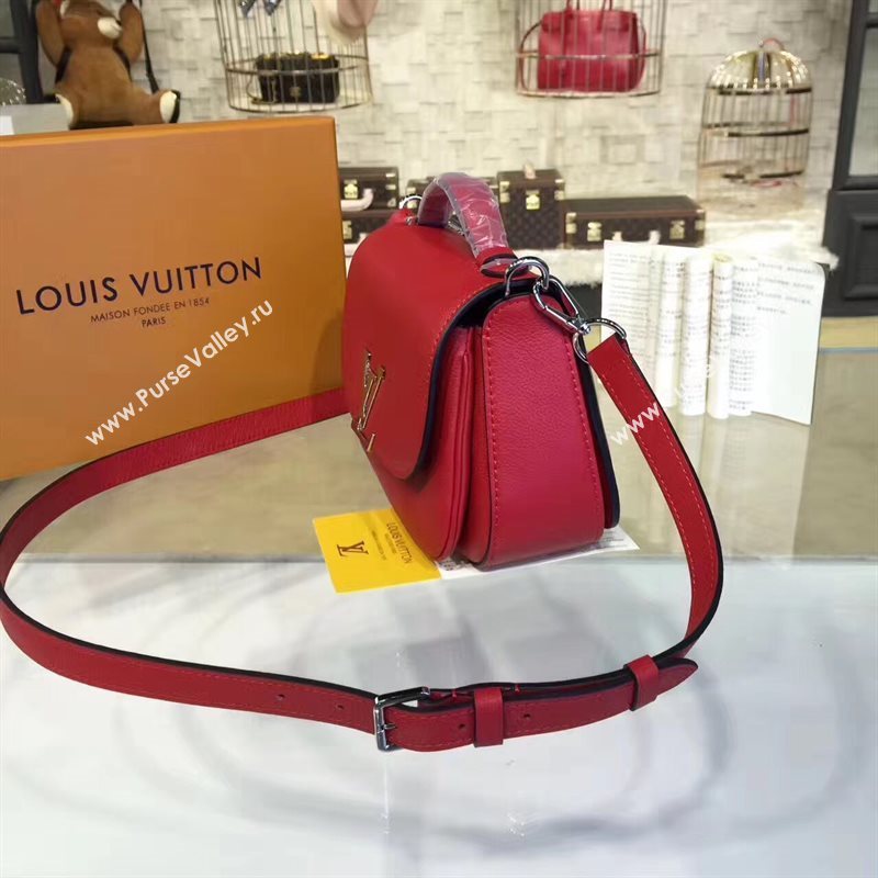 Louis Vuitton LV Vivienne Real Leather Handbag Shoulder Bag Red M54057 6980