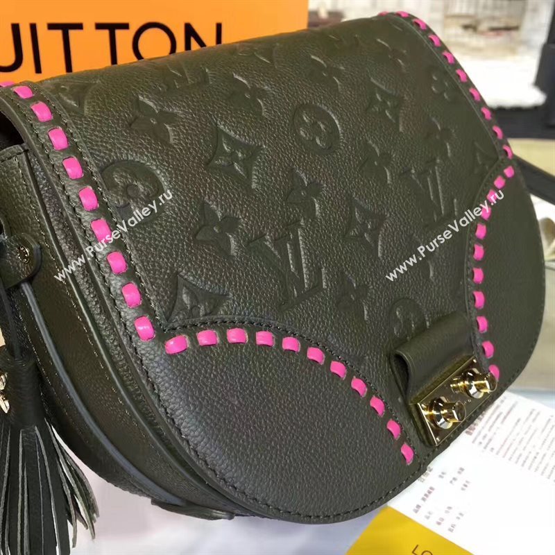 Louis Vuitton LV Junot Real Leather Handbag Shoulder Bag Green M43143 6982