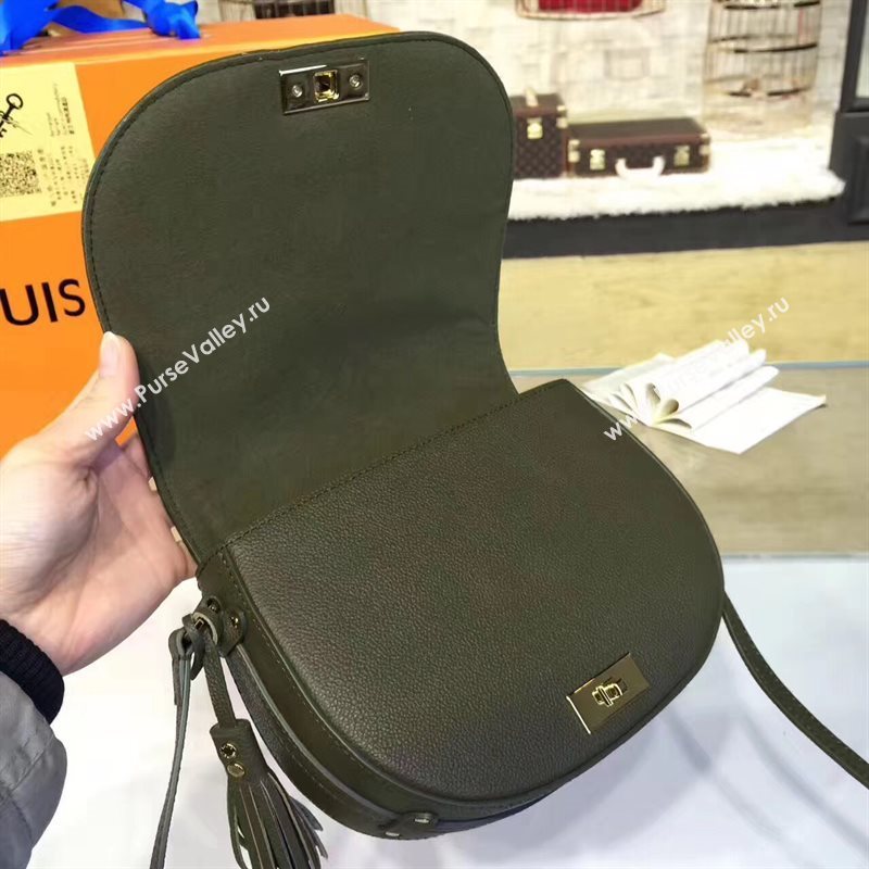 Louis Vuitton LV Junot Real Leather Handbag Shoulder Bag Green M43143 6982