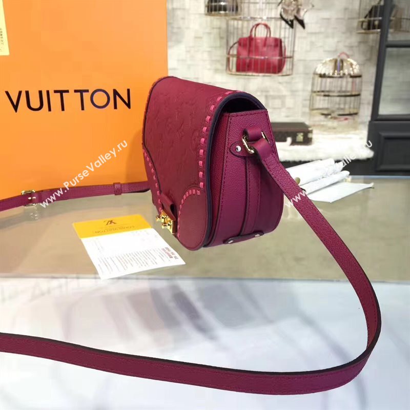 Louis Vuitton LV Junot Real Leather Handbag Shoulder Bag Maroon M43143 6983