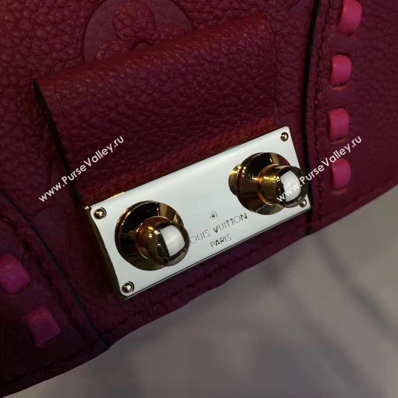 Louis Vuitton LV Junot Real Leather Handbag Shoulder Bag Maroon M43143 6983