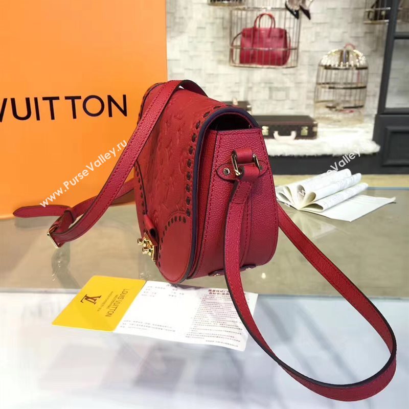 Louis Vuitton LV Junot Real Leather Handbag Shoulder Bag Red M43143 6985