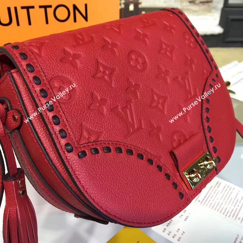 Louis Vuitton LV Junot Real Leather Handbag Shoulder Bag Red M43143 6985
