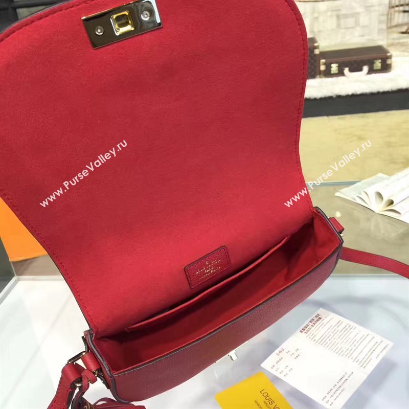 Louis Vuitton LV Junot Real Leather Handbag Shoulder Bag Red M43143 6985