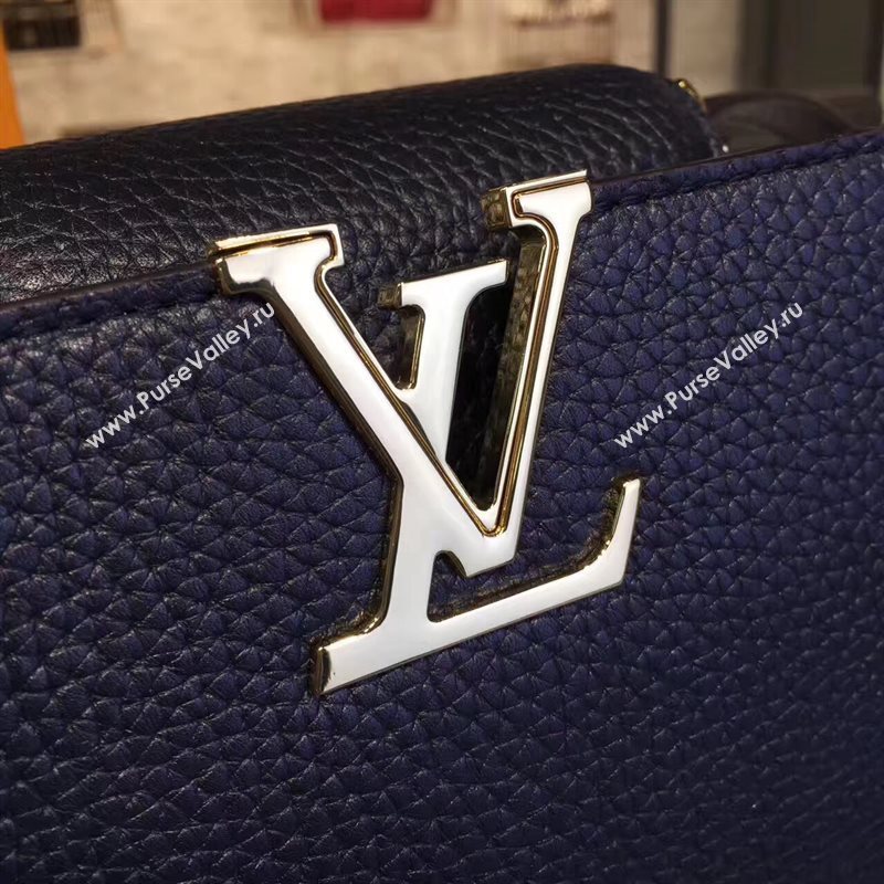 Louis Vuitton LV Capucines Mini Chain Handbag Real Leather Shoulder Bag Black M42935 6986