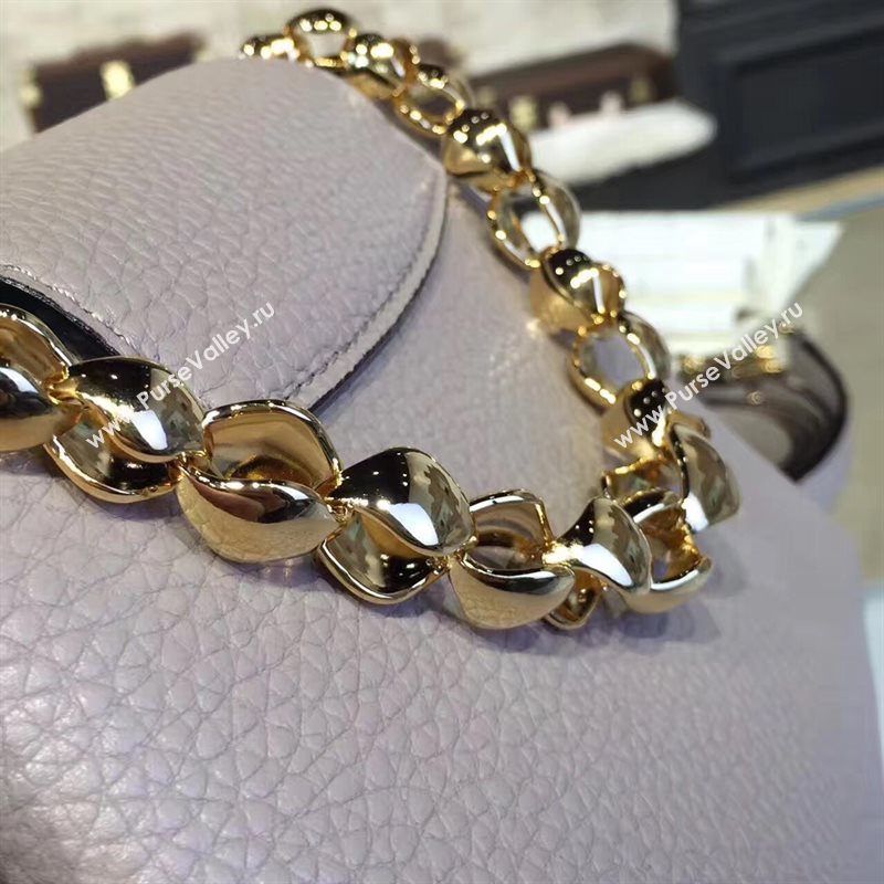 Louis Vuitton LV Capucines Mini Chain Handbag Real Leather Shoulder Bag Khaki M42935 6988