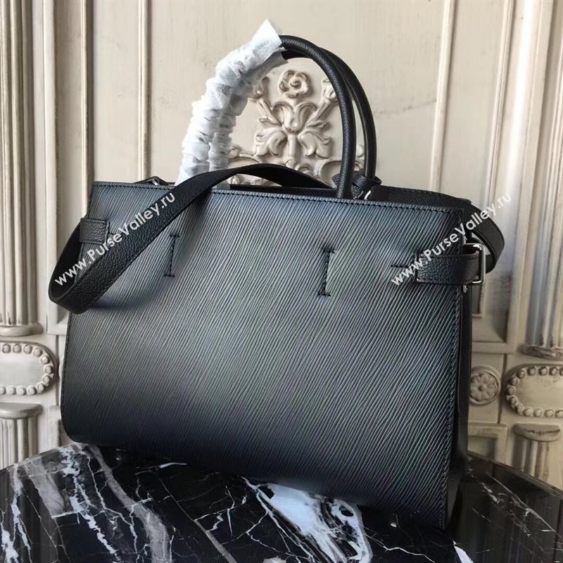 Louis Vuitton LV Twist Tote Handbag Epi Leather Bag Black M54810 6989